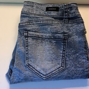 Liverpool brand floral embroidered jeans